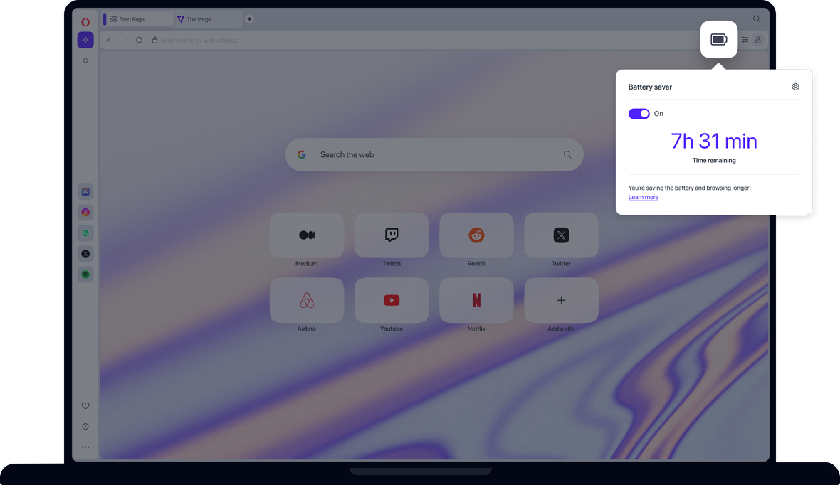 Browse longer with Battery Saver