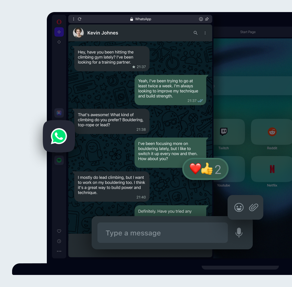 WhatsApp in Opera Browser